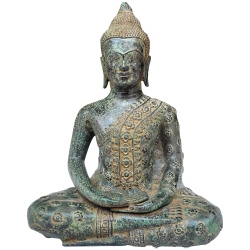 Buddha Meditation Statue 29.21x22.22x13.54cm Bronze