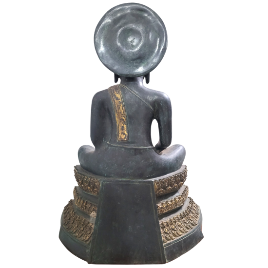 Buddha Enthroned Enlightenment Statue 53x41x22cm Bronze